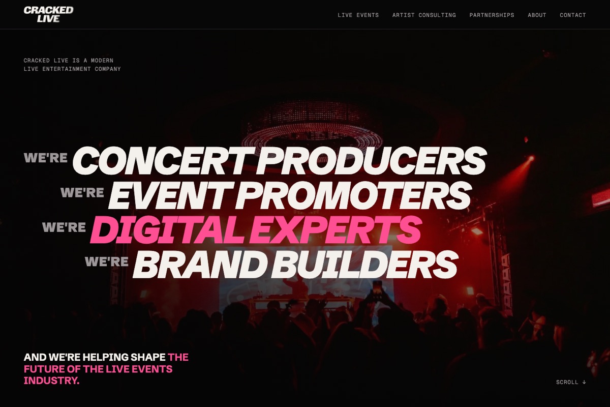 Cracked Live homepage