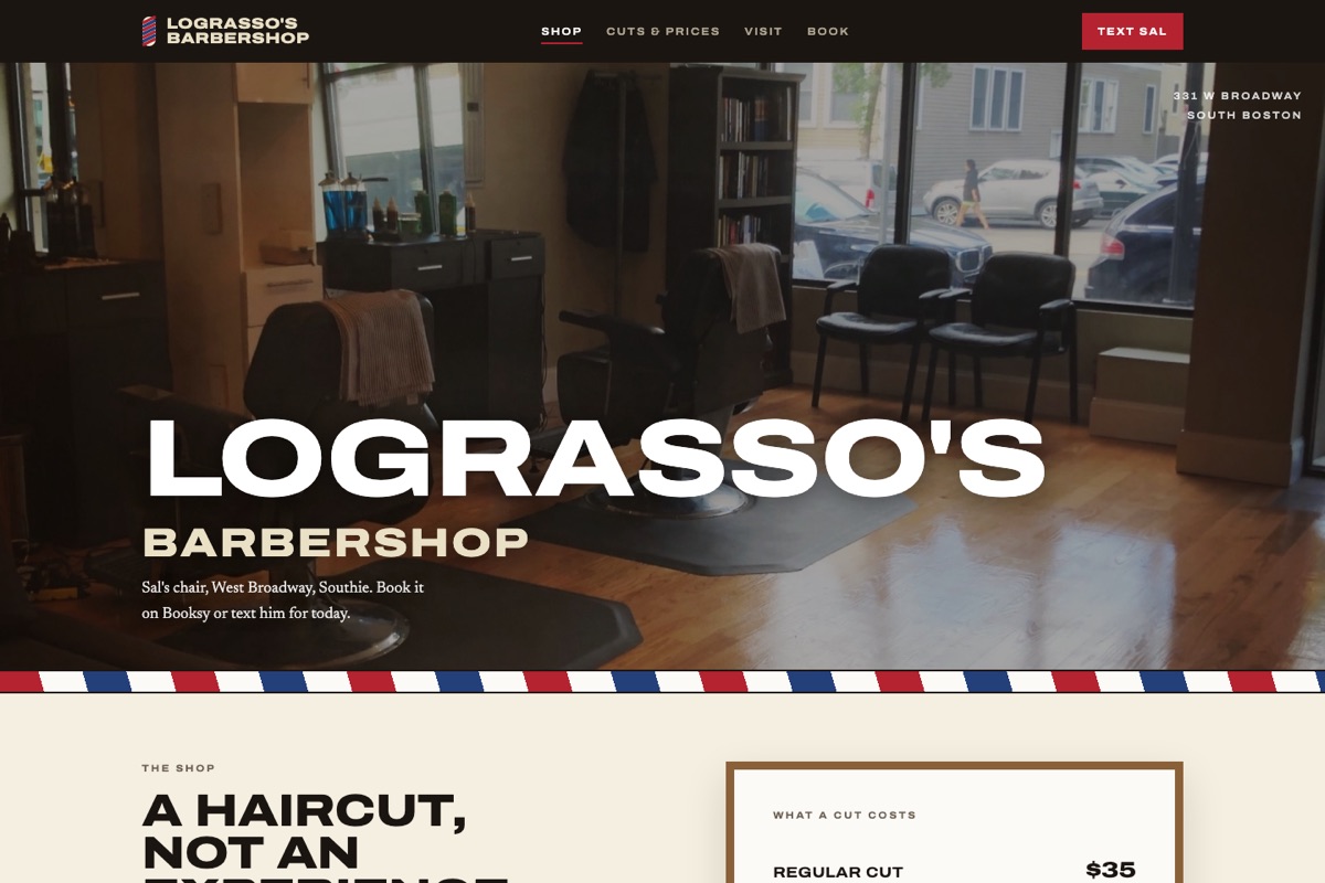 LoGrasso's Barbershop homepage